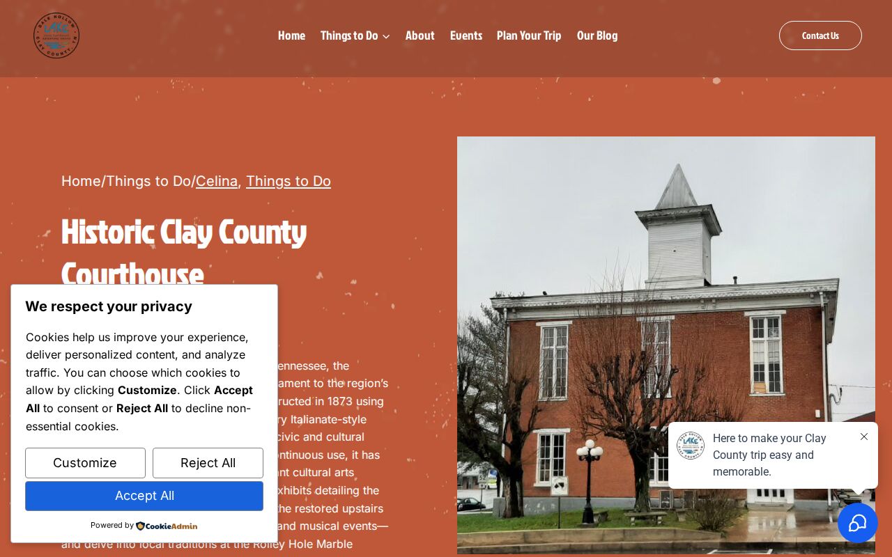 Historic courthouse landmark near Celina criminal records offices