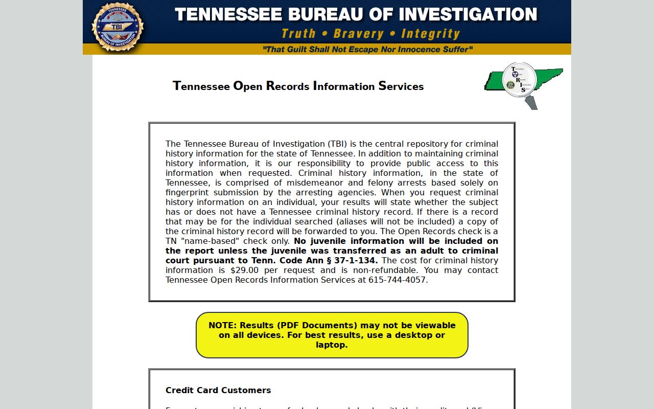 Clay County criminal history TORIS search gateway